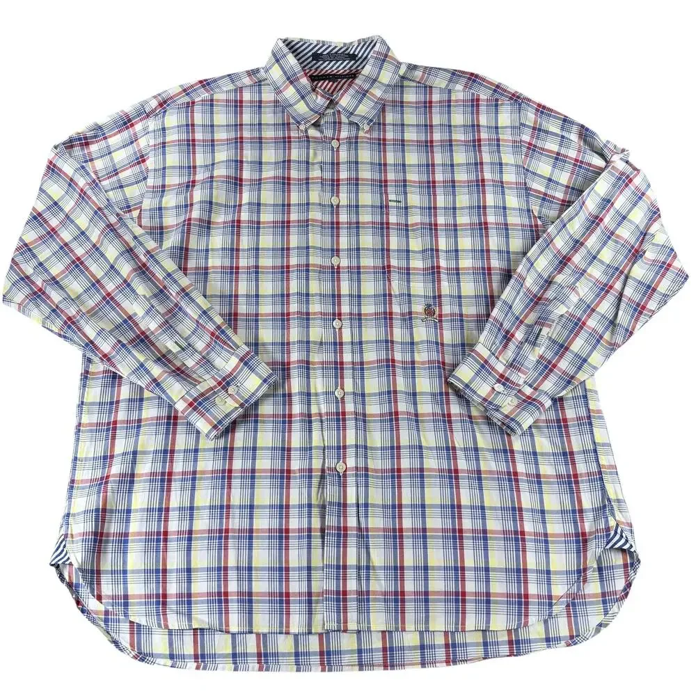Tommy Hilfiger Long Sleeve Checkered Stripe Design - Men's Sz‎ XL